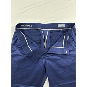 Bonobos Monday Straight Fit Navy Blue Cotton Dress Pants Men 36x32 (Altered)